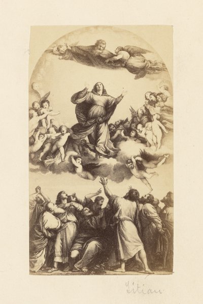 ["Wniebowzięcie Najświętszej Marii Panny" Tycjana]. autorstwa Unknown artist