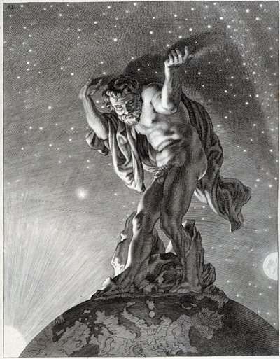 Atlas podtrzymujący niebo. autorstwa Unknown artist