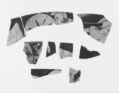 Fragment kylixa z czerwoną figurką z Attyki autorstwa Unknown artist