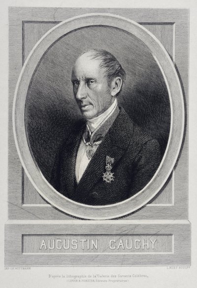 Augustin Louis Cauchy 1789-1857 Angielski matematyk - grawer autorstwa Unknown artist