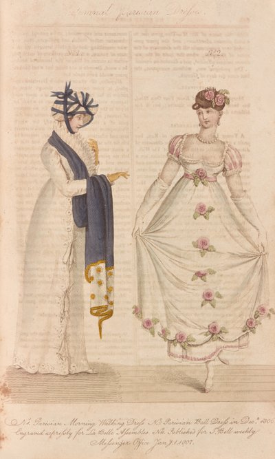 Jesienna paryska sukienka autorstwa Unknown artist