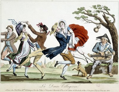 Bal: taniec wiejski - and., koniec XVIII w., Carnavalet. autorstwa Unknown artist