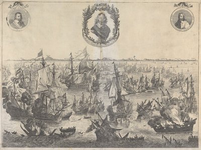 Bitwa pod Scheveningen, 31 lipca 1653 r autorstwa Unknown artist