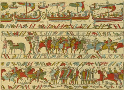 Gobelin z Bayeux. Atak normański autorstwa Unknown artist