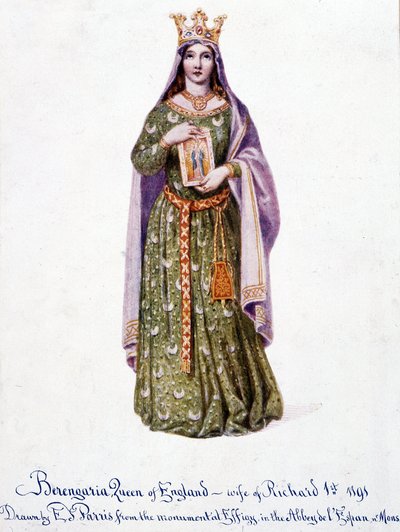 Berengaria z Nawarry żona Ryszarda I z Anglii - Berangere z Nawarry - Berengere, królowa Anglii, żona Ryszarda I 1191 autorstwa Unknown artist