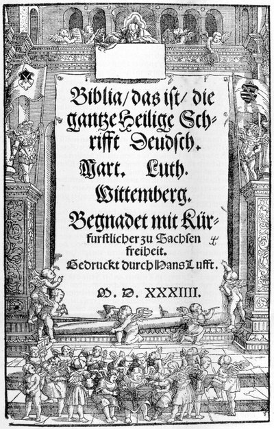 Biblia Lutra. 1534. Wittenberga. Biblioteka Miejska Sormanów. Mediolan autorstwa Unknown artist
