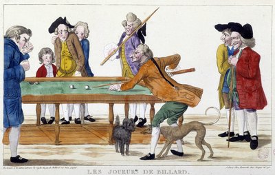 Bilard - rycina, b.d., koniec XVIII w., Carnavalet. autorstwa Unknown artist