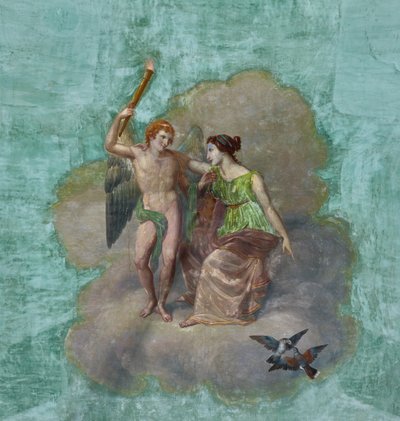Ptaki, Kupidyn i Psyche, fragment 3743687 (fresk) autorstwa Unknown artist