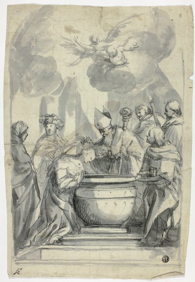 Biskup namaszczenie świętej kobiety autorstwa Unknown artist