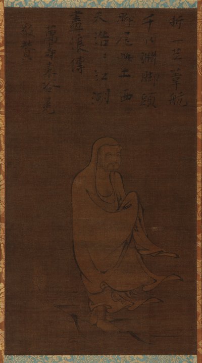 Bodhidharma przekraczająca Jangzi na trzcinie autorstwa Unknown artist