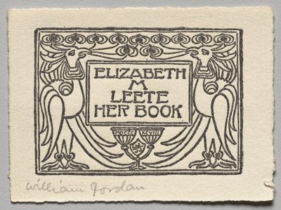 Ekslibris: Elizabeth M. Leete autorstwa Unknown artist
