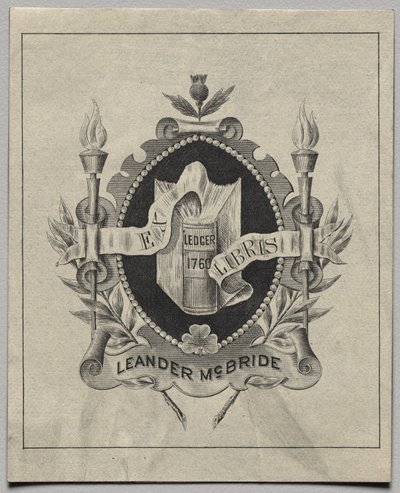 Ekslibris: Leander McBride autorstwa Unknown artist