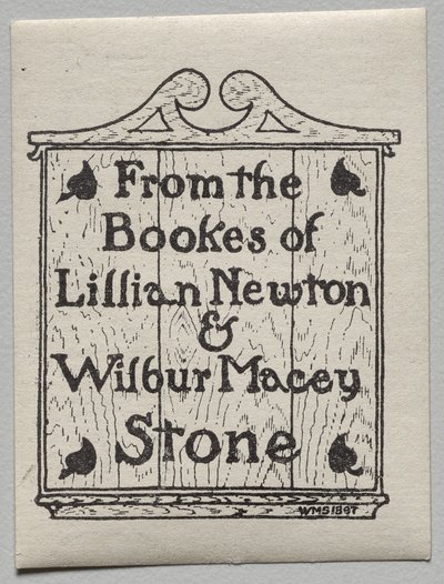 Ekslibris: Lillian Newton i Wilbur Macey Stone autorstwa Unknown artist