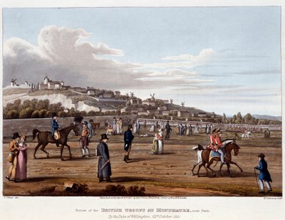 Wojska brytyjskie na Montmartre - w „Anegdotach i incydentach historycznych, wojskowych i morskich, które dotarły do ​​broni Wielkiej Brytanii i jej sojuszników, kończących się na Waterloo”, autorstwa Ed. Orme, chory. Fry, Sutherland Clark, Dubourg, Heath, autorstwa Unknown artist