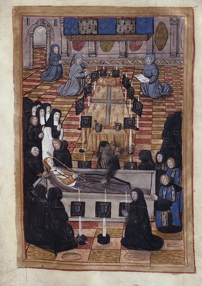 Pogrzeb Anny de Bretagne (1514) - Miniatura autorstwa Unknown artist