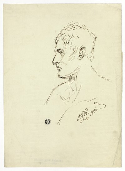 Popiersie młodego mężczyzny w profilu autorstwa Unknown artist