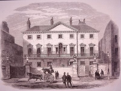 Cambridge House na Piccadilly w 1860 roku, dom premiera lorda Palmerstona autorstwa Unknown artist