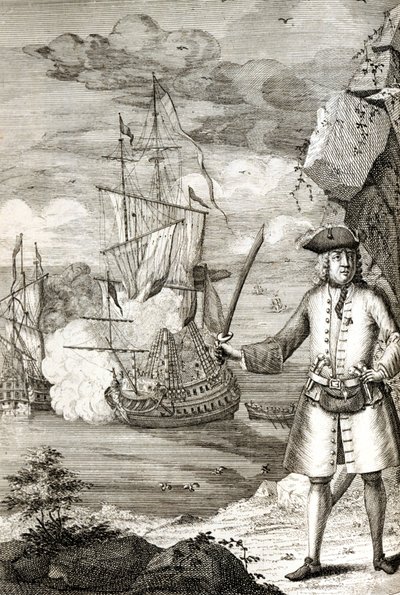 Kapitan Henry Avery zdobywa jeden ze statków Wielkiego Mogoła autorstwa Unknown artist