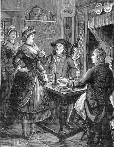 Nabój, król bandytów. Jeanneton i Wenus. Grawerowanie Jules de Grandpré. Popularna powieść z końca XIX wieku. autorstwa Unknown artist