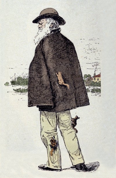 Karol Darwin (1809 - 1882), angielski przyrodnik z wiewiórkami. autorstwa Unknown artist