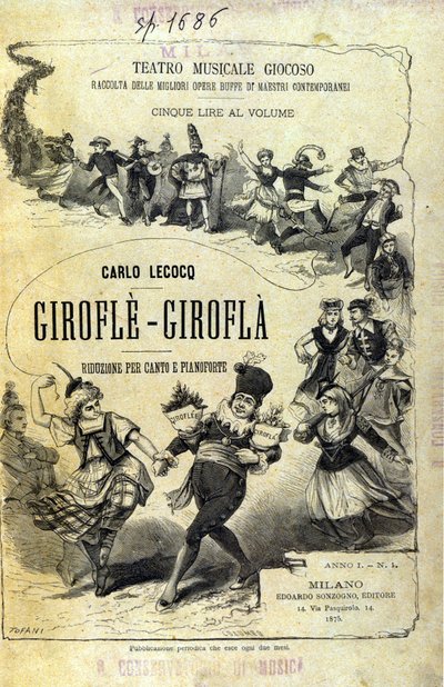 Charles Lecocq ""Giroflè - Girofla"". Okładka nuty. autorstwa Unknown artist