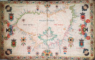 Mapa Morza Czarnego, ok. 1600 r. (rękopis) autorstwa Unknown artist