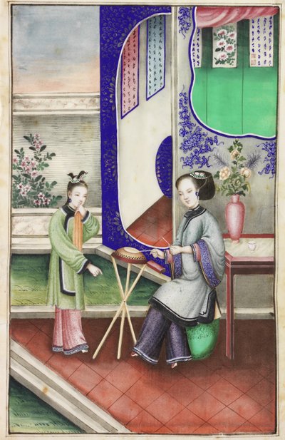 Chińskie figurki (akwarela na papierze) autorstwa Unknown artist