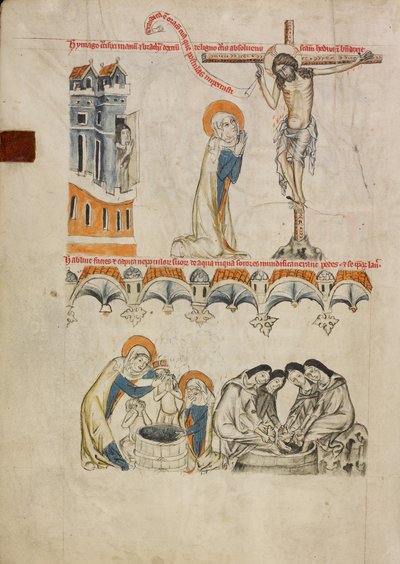 Chrystus błogosławiący świętą Jadwigę; święta Jadwiga myjąca twarz wnukowi autorstwa Unknown artist