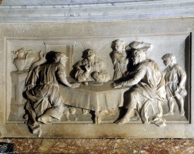 Chrystus i pielgrzymi z Emaus. Ołtarz kościoła Trets. autorstwa Unknown artist