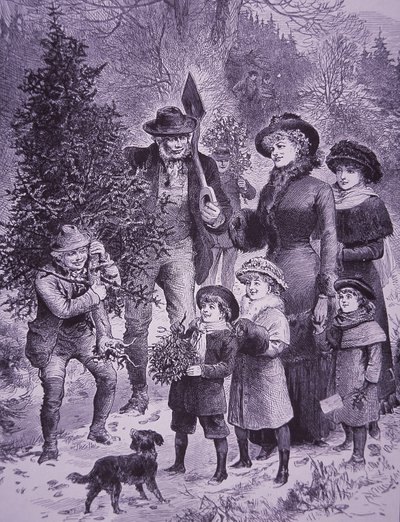 Sprzedawca choinek (grawerunek) autorstwa Unknown artist