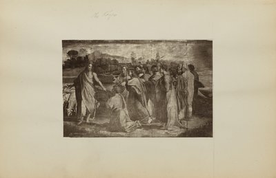["Polecenie Chrystusa skierowane do Piotra (Mt 16:18-19, J 21:15-17)" autorstwa Rafaela]. autorstwa Unknown artist