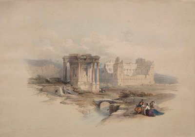Okrągła świątynia w Baalbec autorstwa Unknown artist