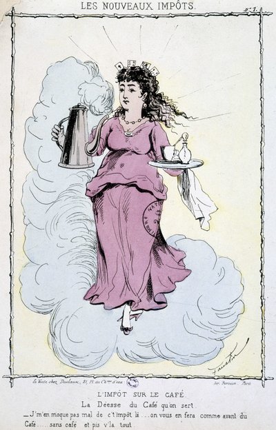 Podatek od kawy - rysunek autorstwa Unknown artist