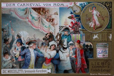 Seria obrazów kolekcjonerskich Karnawał w Rzymie, Moccoletti, płonące świece autorstwa Unknown artist