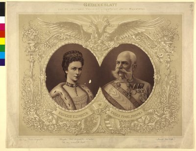 Dokument upamiętniający 40-letnią ceremonię ślubną Jej Królewskiej Mości 24. Kwietnia 1854 r. autorstwa Unknown artist