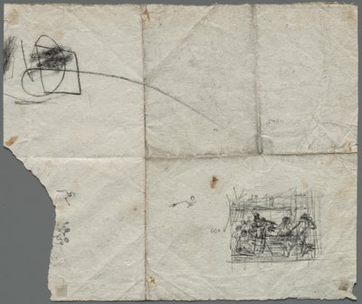 Szkice kompozycyjne wg Rafaela i innych artystów (verso) autorstwa Unknown artist