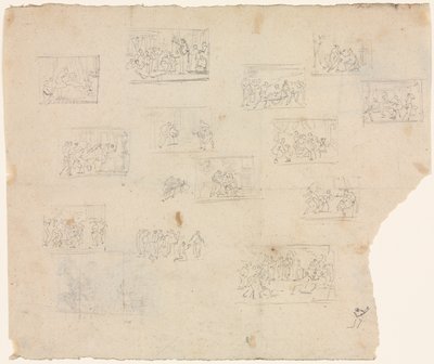 Szkice kompozycyjne według Rafaela i innych artystów autorstwa Unknown artist