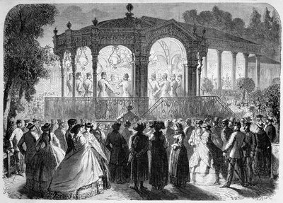 Koncert austriackiej muzyki w nowym kiosku w Baden autorstwa Unknown artist