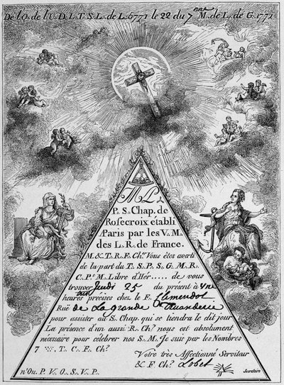 Konwokacja różanego krzyża (faksymile) - Francja autorstwa Unknown artist