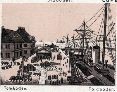 Kopenhaga (Kopenhaga), Dania: widok na Toldboden (port, port). w „” Świat ilustruje 168 odsłon”” Niedatowany (koniec XIX wieku) autorstwa Unknown artist