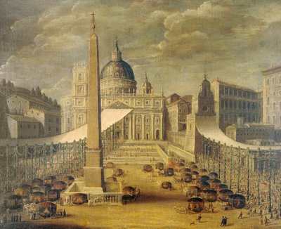Procesja Bożego Ciała na Placu św. Piotra za papieża Innocentego X, ok. 1646, nieznany artysta, olej, płótno autorstwa Unknown artist