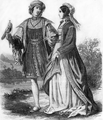Kostiumy z końca XV wieku. autorstwa Unknown artist