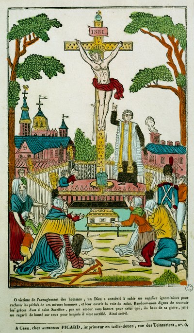Rycina Ukrzyżowania z XIX wieku Paryż, B.N. autorstwa Unknown artist