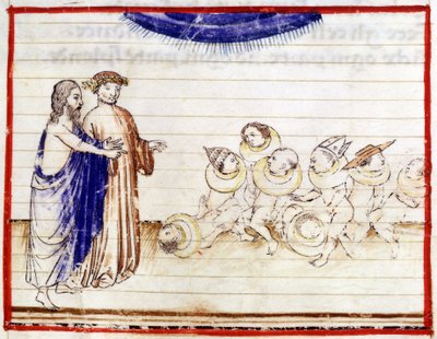 Dante et Virgil - w „Boskiej komedii” ”Dante Alighieri. Piekło, Pieśń VII autorstwa Unknown artist