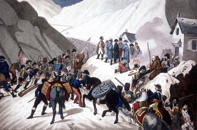 Zejście Napoleona Bonaparte we Włoszech: przejście przez górę St Bernard autorstwa Unknown artist