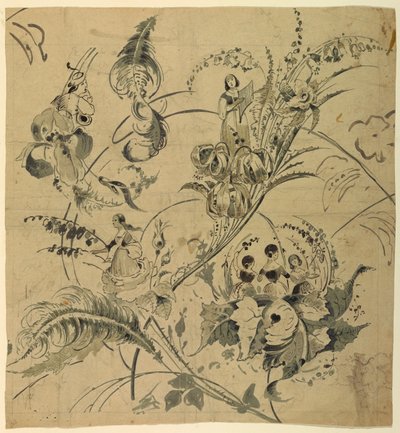 Projekt dla tekstyliów lub tapet autorstwa Unknown artist