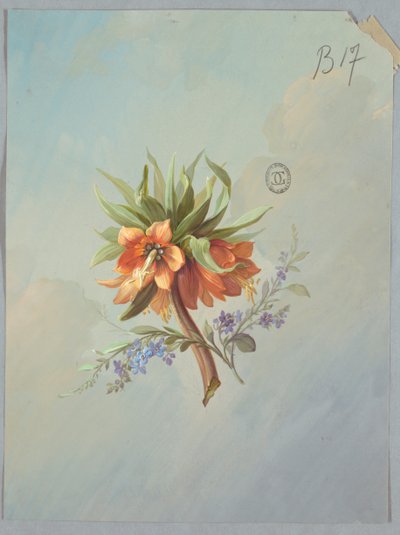 Projektowanie tapet i tekstyliów: kwiaty autorstwa Unknown artist