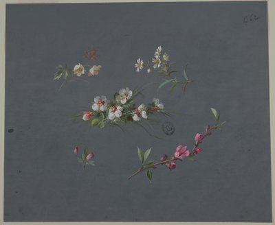 Projektowanie tapet i tekstyliów: kwiaty autorstwa Unknown artist