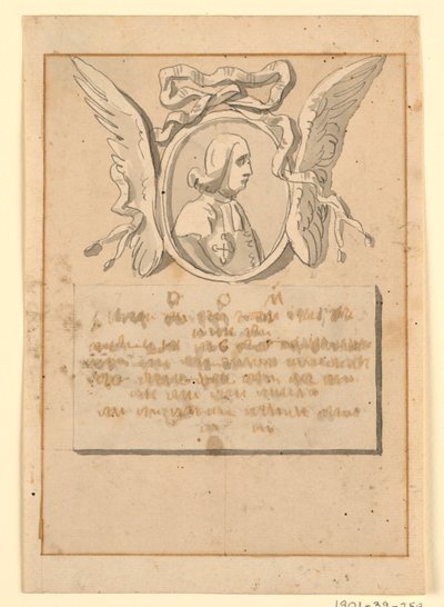 Projekt pomnika nagrobnego dla prałata autorstwa Unknown artist