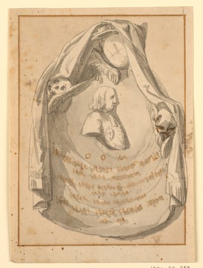Projekt pomnika nagrobnego dla prałata autorstwa Unknown artist